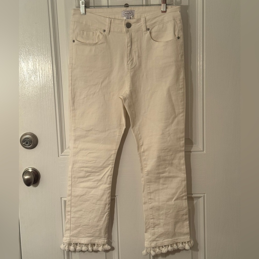 Mud Pie Women’s Cream Ankle Jeans